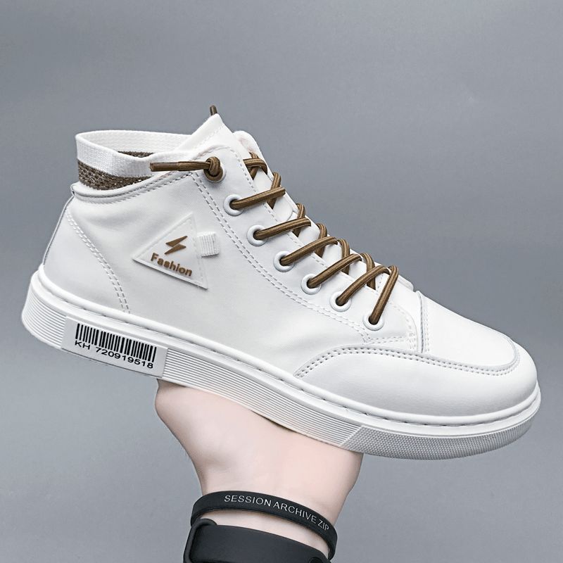 Män Snygga Sömmar Canvas Bekväma Ventilerande High Top Casual Sneakers