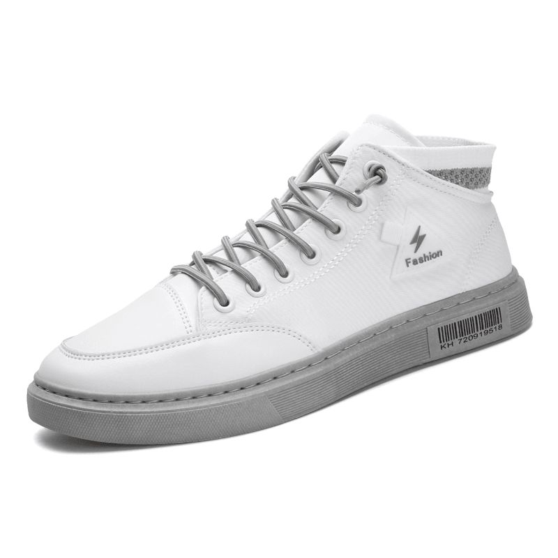 Män Snygga Sömmar Canvas Bekväma Ventilerande High Top Casual Sneakers