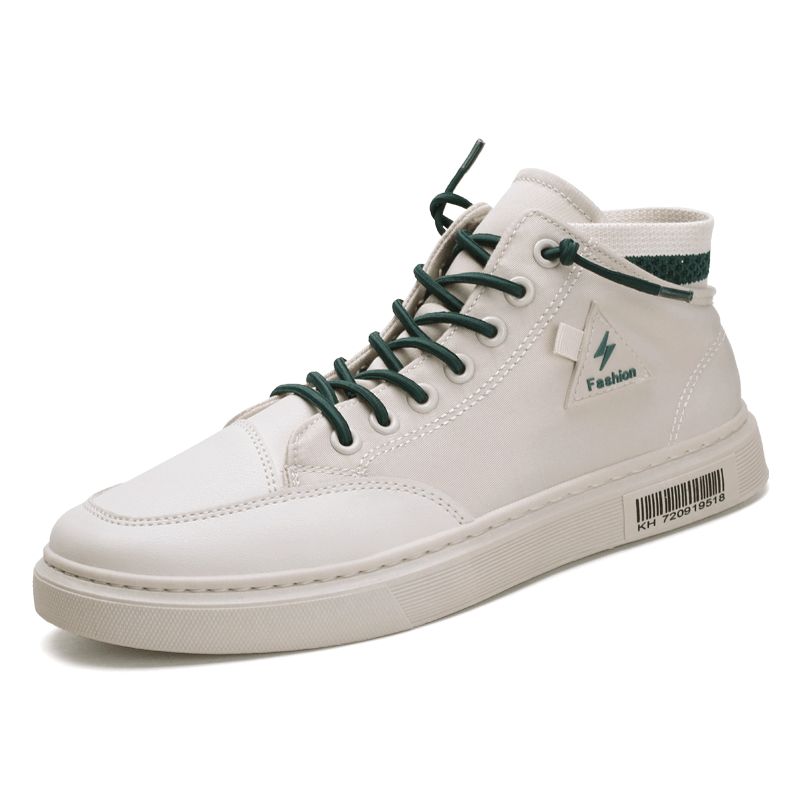 Män Snygga Sömmar Canvas Bekväma Ventilerande High Top Casual Sneakers