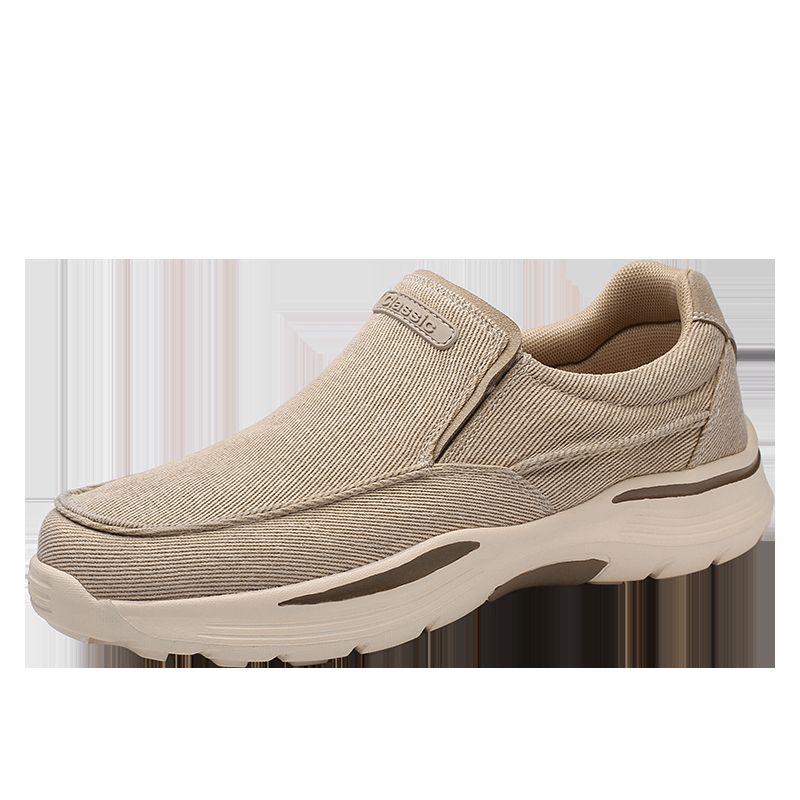 Män Sport Lättviktsplattform Comfy Slip On Casual Denim Sneakers