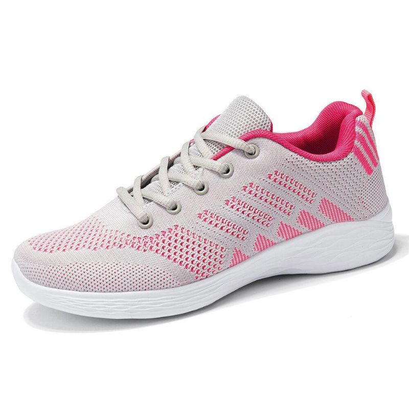 Stor Storlek Damer Andas Air Mesh Lace Up Running Casual Sko