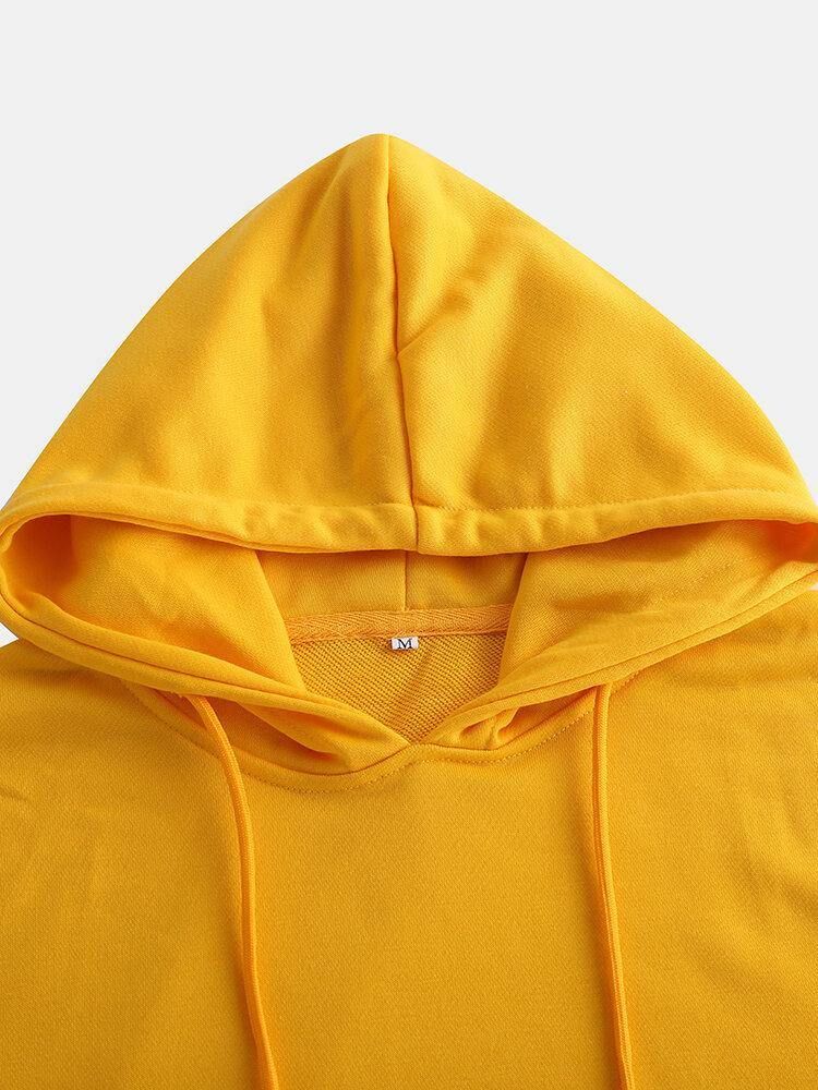 Reflekterande Främlingstryck För Män Casual Pullover Hoodie Med Dragsko