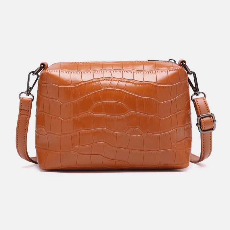 4 St Vintage Croc-Präglad Plånbok Med Stor Kapacitet Clutchväska Handväska Axelväska Crossbody-Väska