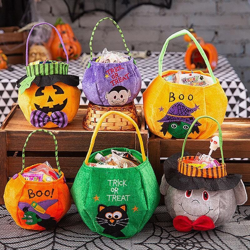 Barn Halloween Stil Mönster Casual Gå Ut Candy Sugar Carry Bag Handväska