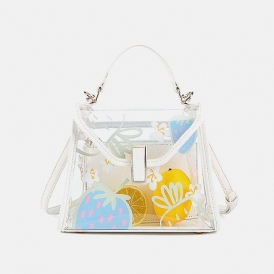 Dam Twist Lock 2St Frukt Transparent Crossbody Bag Handväska