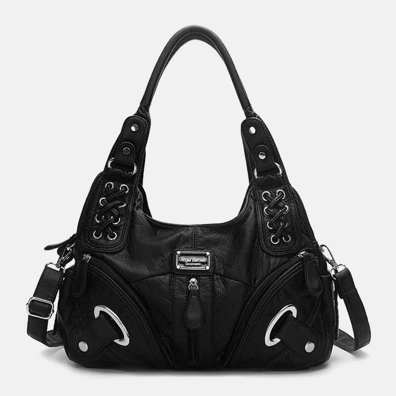 Dam Vattentät Stöldskydd Multi-Pocket Crossbody Bag Axelväska Handväska