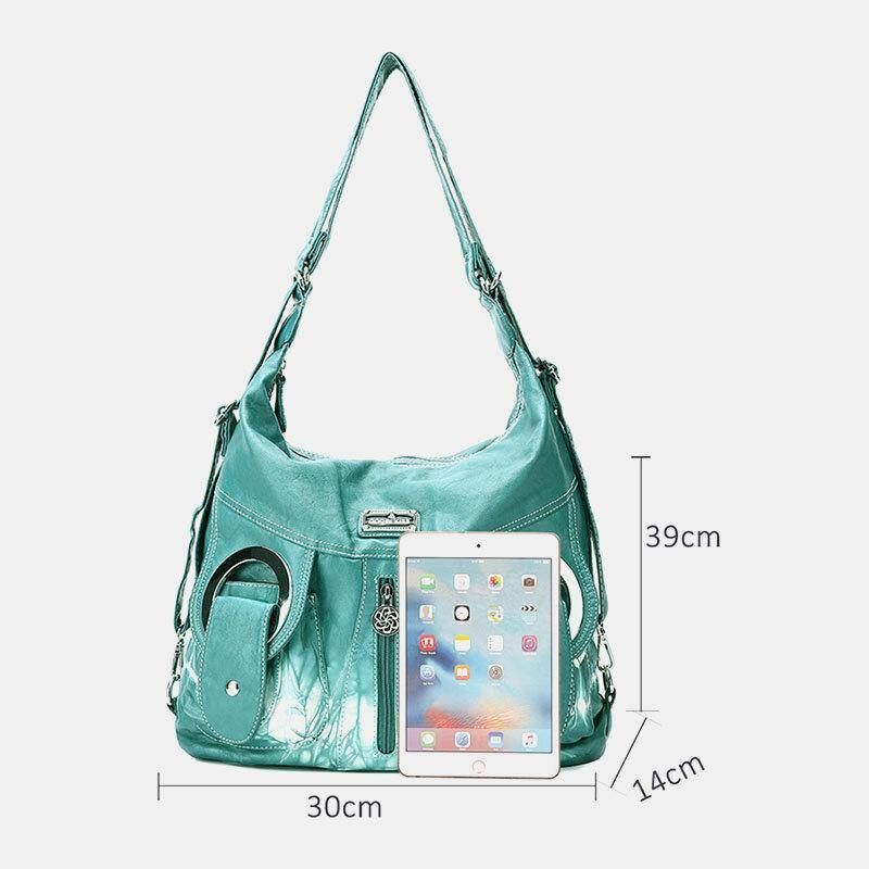 Kvinnor Tie Dye Multi-Carry Vattentät Crossbody-Väska Med Stor Kapacitet Axelväska Handväska Ryggsäck