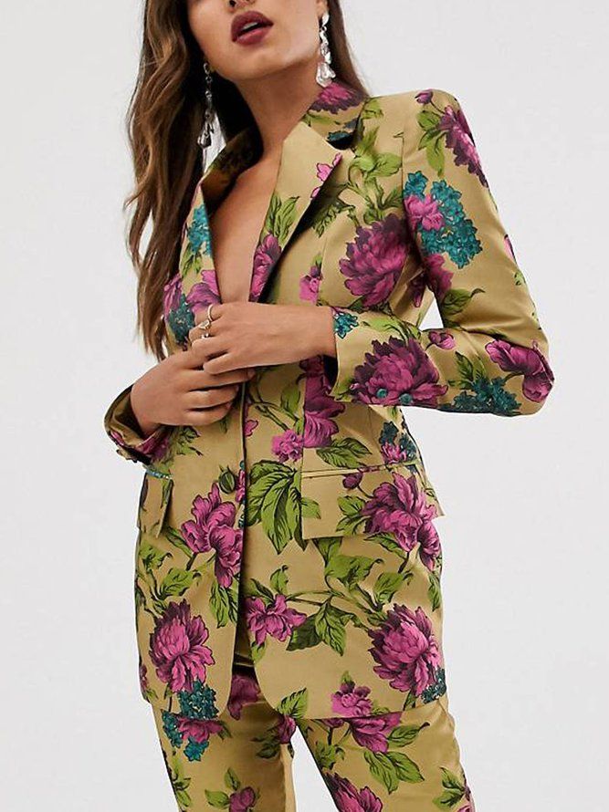 Sjalkrage Floral Fit Elegant Blazer