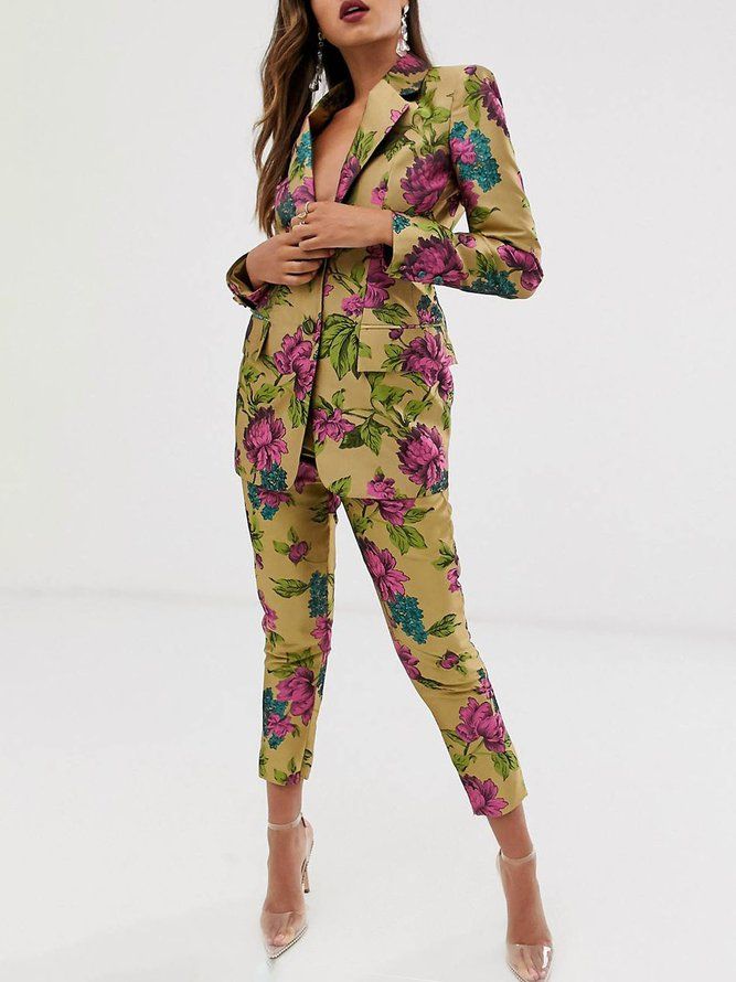 Sjalkrage Floral Fit Elegant Blazer