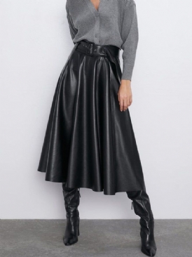 Regular Fit Plain Urban Mid Waist Skirt