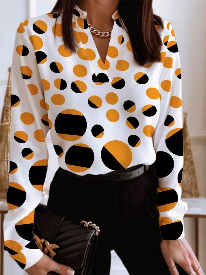 Daily Långärmad Urban Polka Dots Regular Fit Top