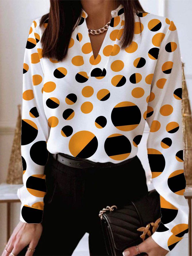 Daily Långärmad Urban Polka Dots Regular Fit Top