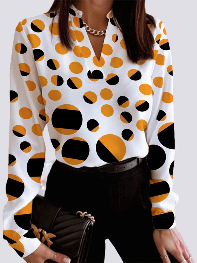 Daily Långärmad Urban Polka Dots Regular Fit Top