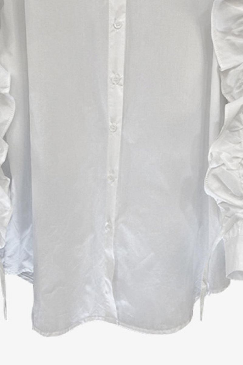 Dragsko Med Ruched Button Down-Skjorta