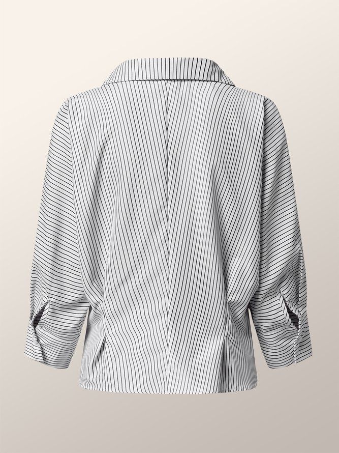 Regular Fit Shirt Collar Daily Blus