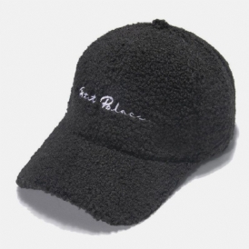 Kvinnor Lamm Hår Mjukt Varm Vinter Utomhus All-Match Sweet Sunvisor Baseball Hat