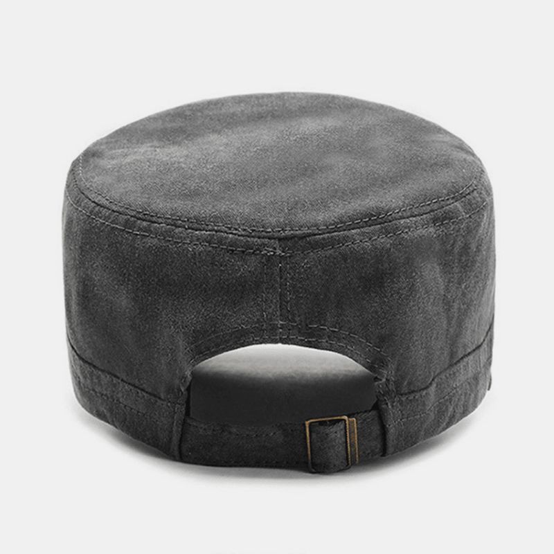 Män Bomull Letter Märkning Utomhus Solskydd Casual Militär Cap Flat Cap Peaked Cap