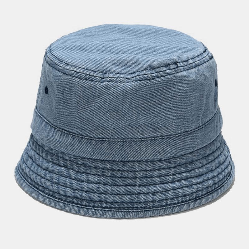 Unisex Denim Brutna Hål Gjorda-Gammaldags Utomhus Solskyddshatt