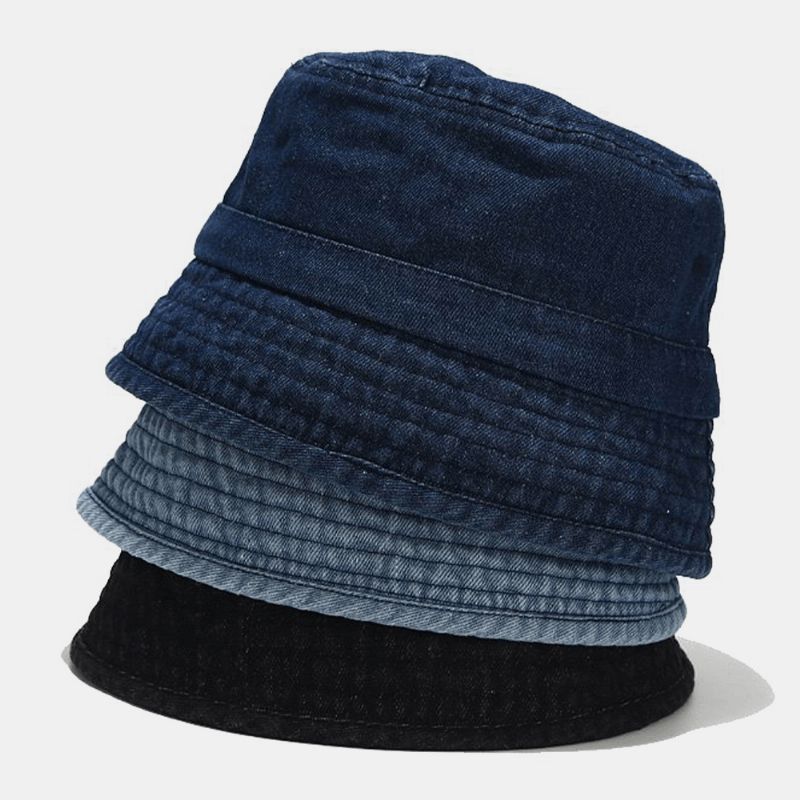 Unisex Denim Brutna Hål Gjorda-Gammaldags Utomhus Solskyddshatt