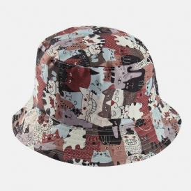 Unisex Dubbelsidiga Djur Pandamönster Casual Söt Bucket Hat