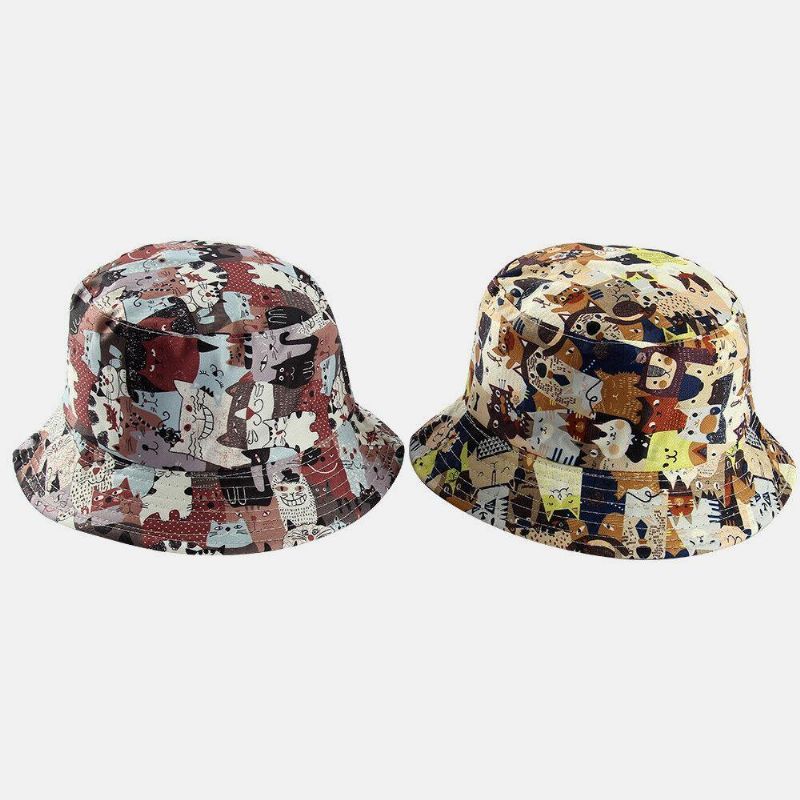 Unisex Dubbelsidiga Djur Pandamönster Casual Söt Bucket Hat