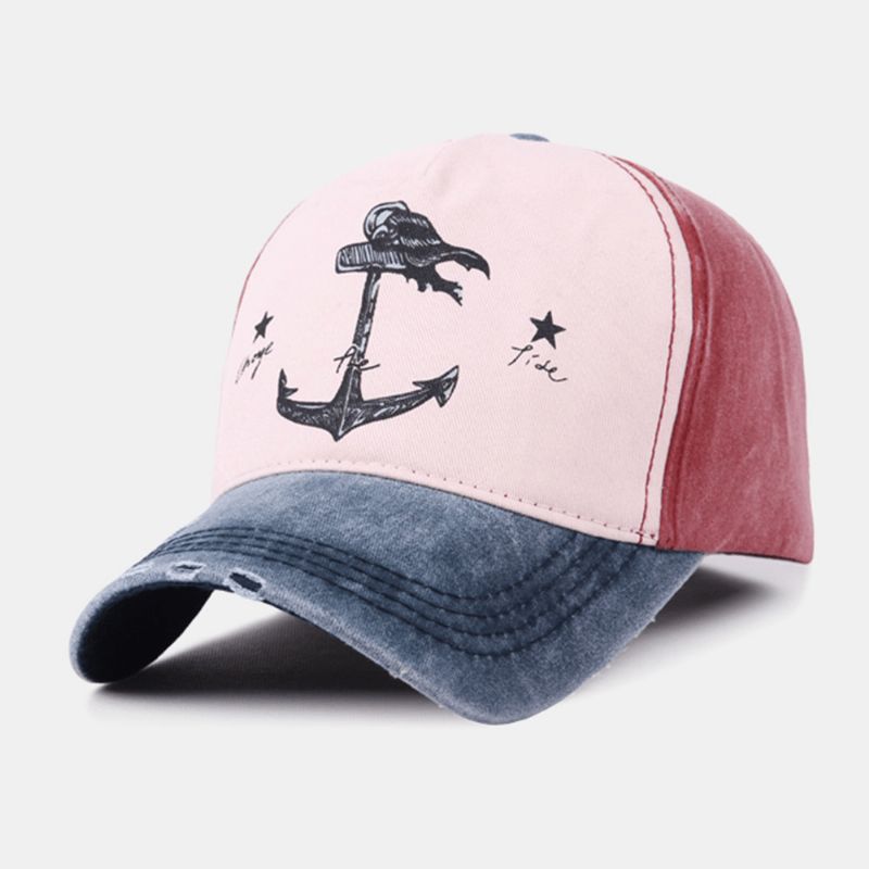 Unisex Fabrikat Gammal Piratskepp Ankarmönster Murgröna Keps Utomhus Solcreme Baseball Hattar Stretch Fit Keps