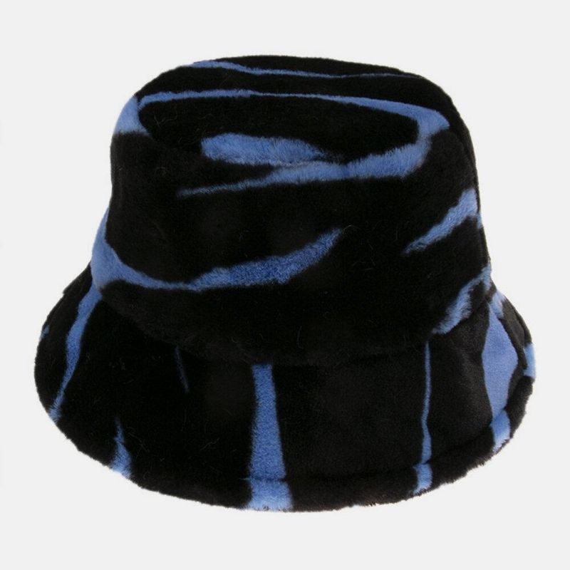 Unisex Filtzebramönster Plus Tjock Och Sammet Varm Vindtät Mjuk Bucket Hat