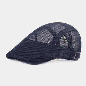 Unisex Full Mesh Basker Keps Sommar Cool Suncreen Andas Flat Cap Ivy Cap Driver Hat