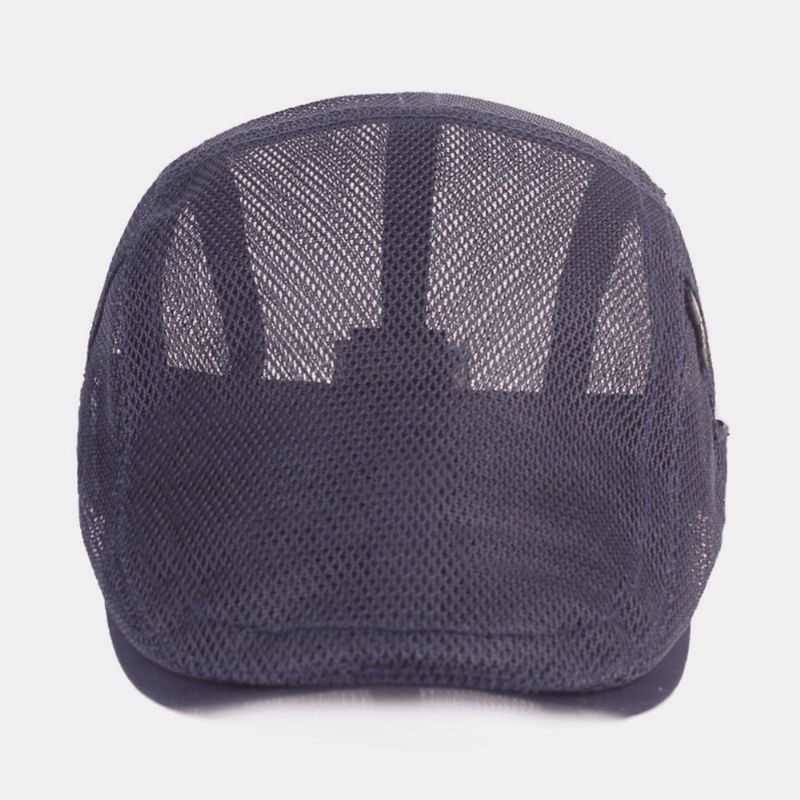 Unisex Full Mesh Basker Keps Sommar Cool Suncreen Andas Flat Cap Ivy Cap Driver Hat