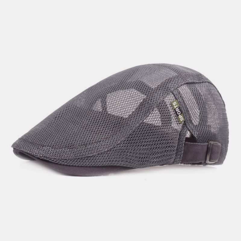 Unisex Full Mesh Basker Keps Sommar Cool Suncreen Andas Flat Cap Ivy Cap Driver Hat