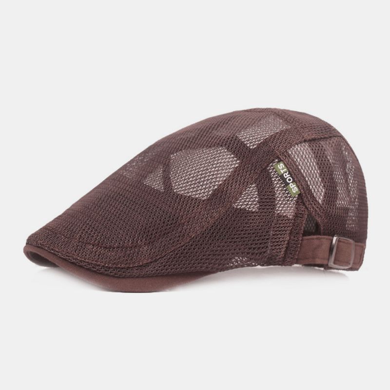 Unisex Full Mesh Basker Keps Sommar Cool Suncreen Andas Flat Cap Ivy Cap Driver Hat