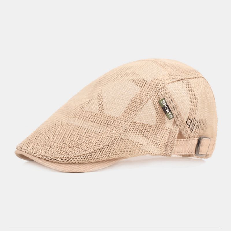 Unisex Full Mesh Basker Keps Sommar Cool Suncreen Andas Flat Cap Ivy Cap Driver Hat