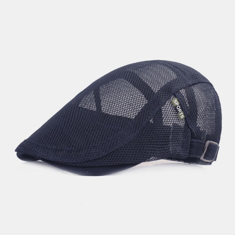 Unisex Full Mesh Basker Keps Sommar Cool Suncreen Andas Flat Cap Ivy Cap Driver Hat