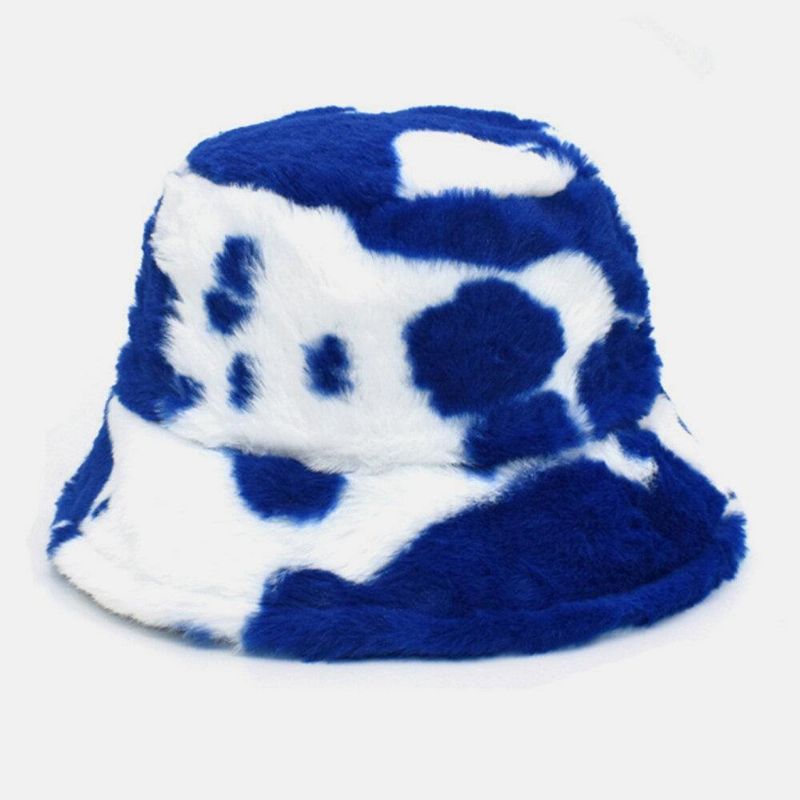 Unisex Lammhår Mjukt Varmt Casual All-Match Söt Komönster Bucket Hat