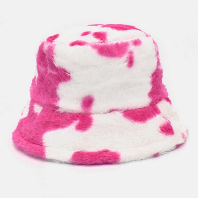 Unisex Lammhår Mjukt Varmt Casual All-Match Söt Komönster Bucket Hat