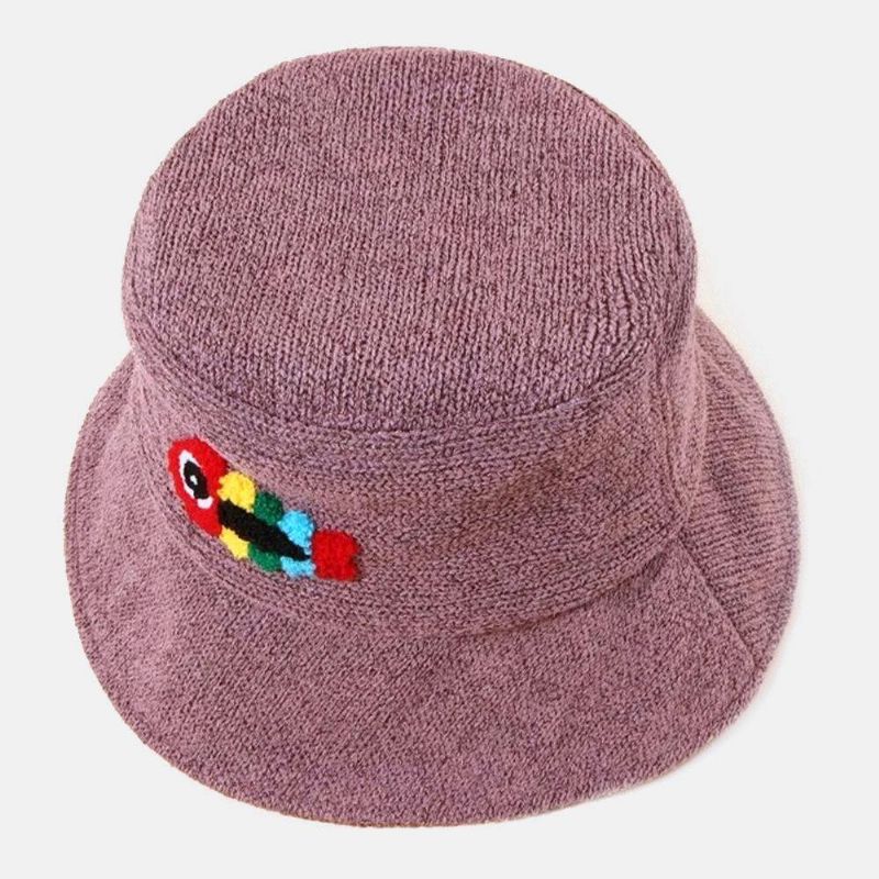 Unisex Yllebroderi Fiskben Söt Casual Par Hat Bucket Hat