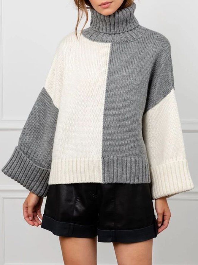 Daily Långärmad Regular Fit Color Block Urban Sweater