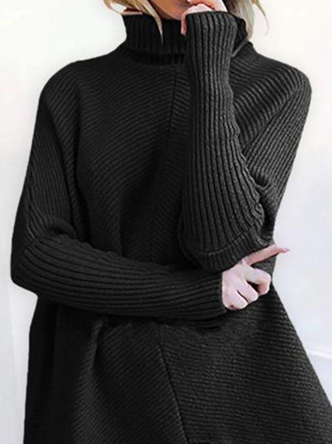 Långärmad Lös Turtleneck Urban Tröja