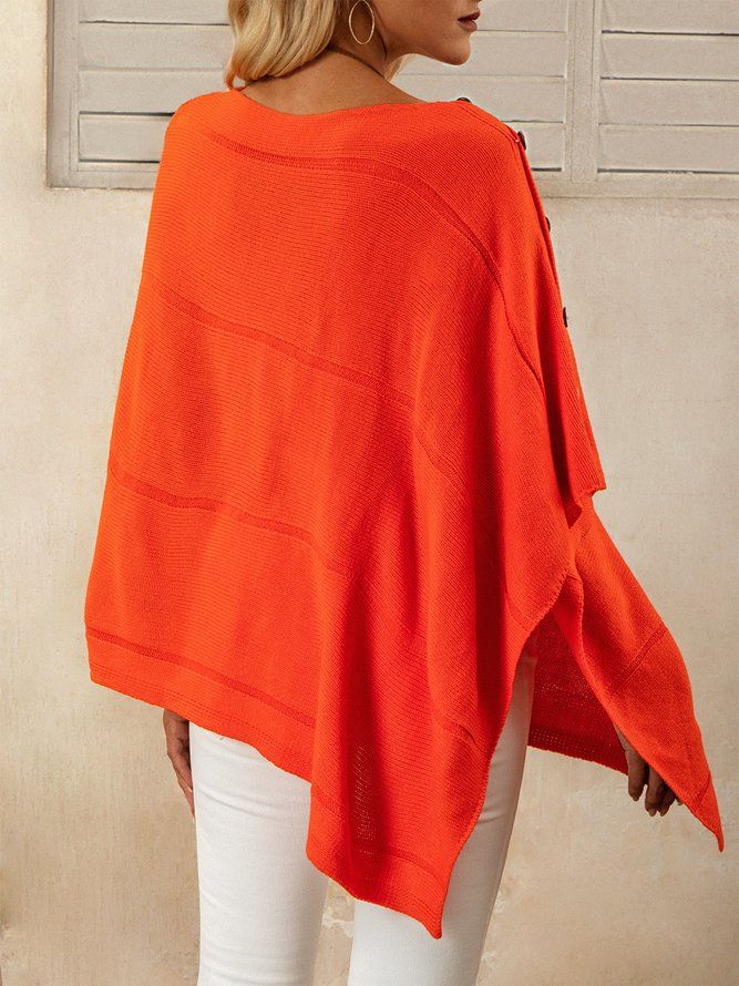 Orange Tc Casual Cape Tröja