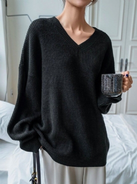 Svart Daily Långärmad Regular Fit Simple Sweater