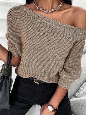 Urban Plain Loss Half Sleeve Daily Sweater