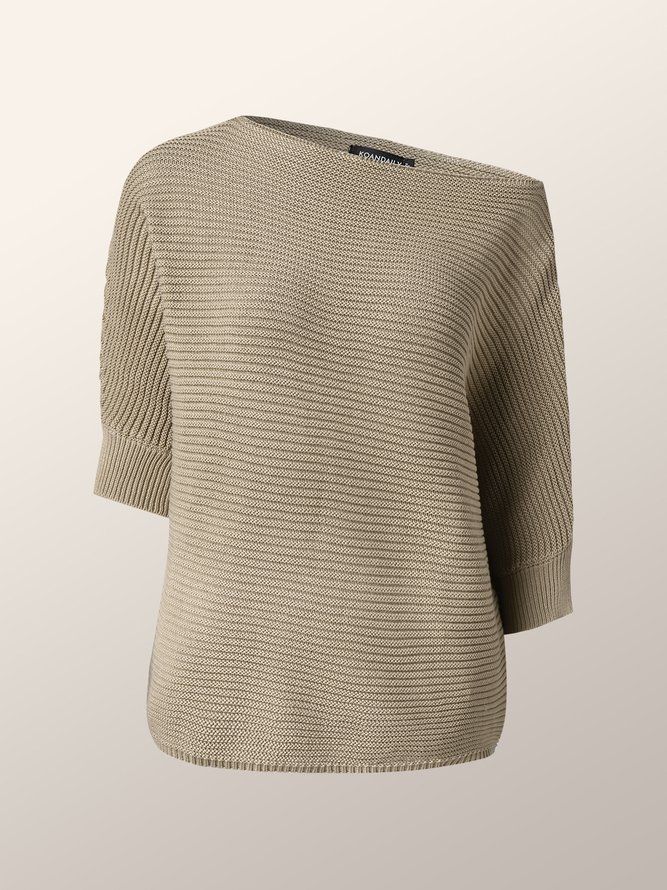 Urban Plain Loss Half Sleeve Daily Sweater