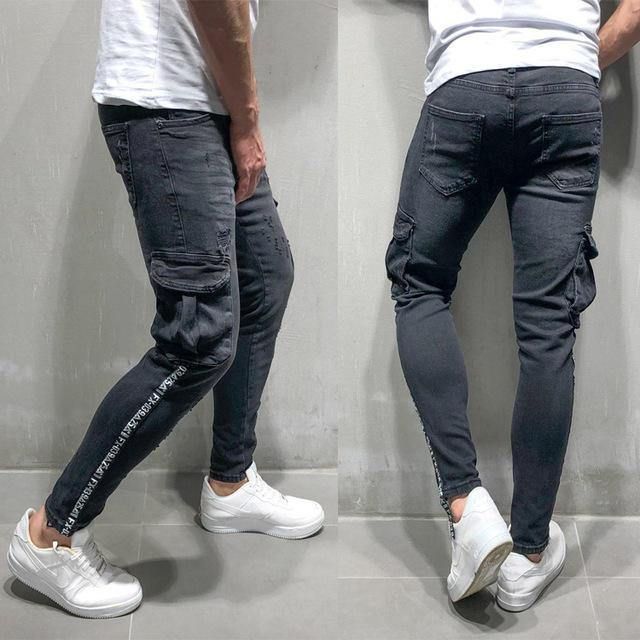 För Mäns Hål Små Fötter Byxor Europa Och Usa Foot Zipper Jeans Ny