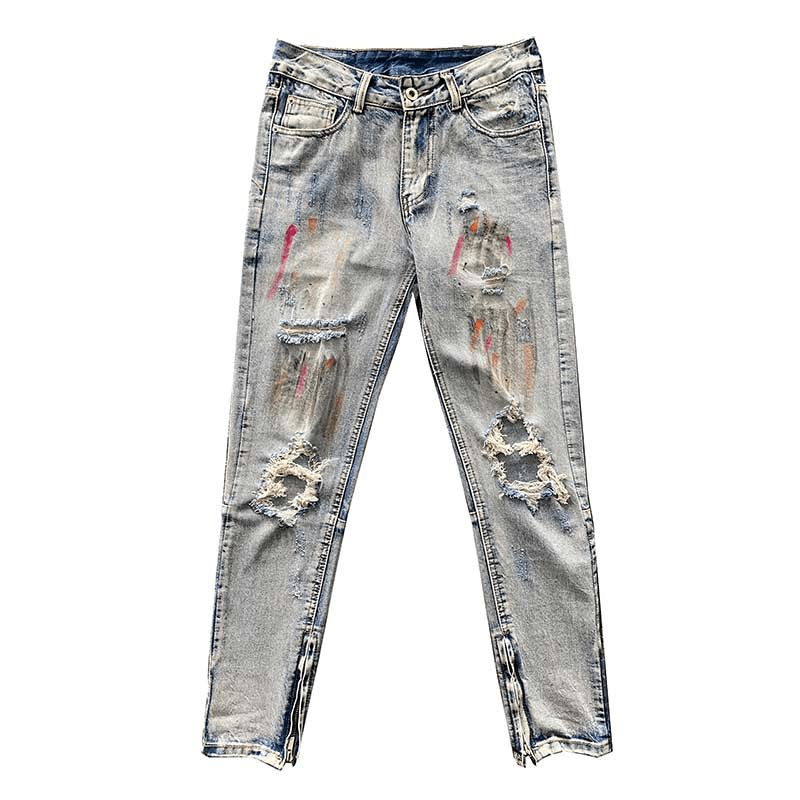 High Street Splash Ink Paint Rendering Rippade Jeans