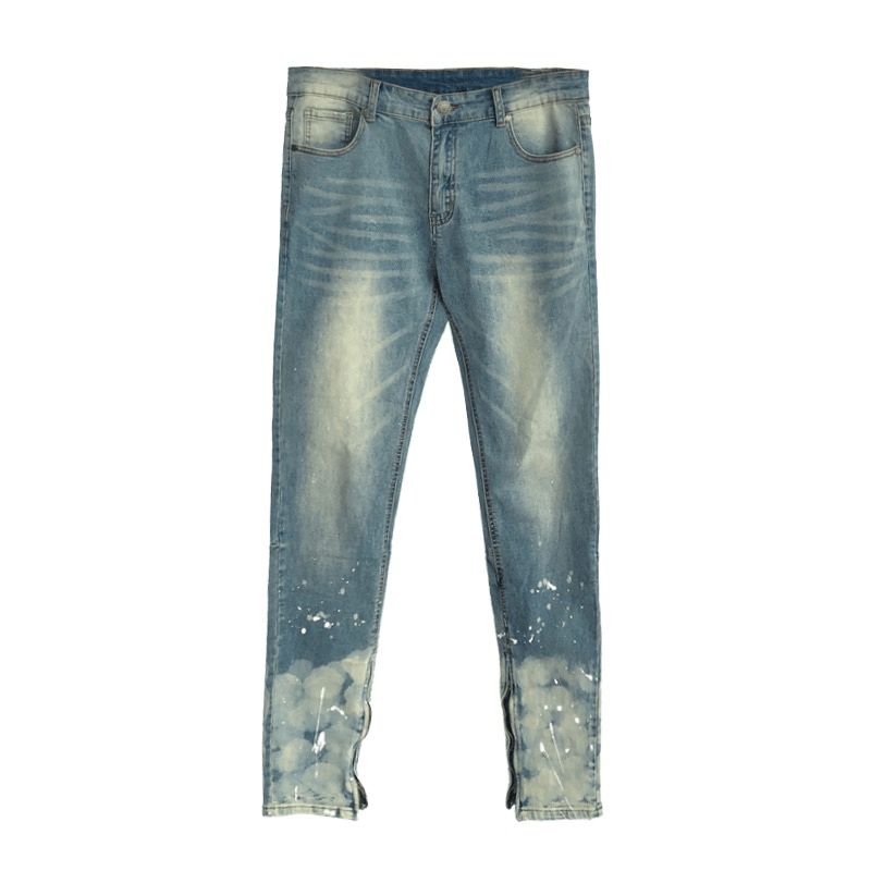 Jeans För Män Gradient Färg Mode Stor Storlek Blå Jeans För Män