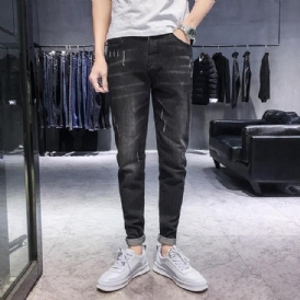 Säsongsnya Elastiska Herrjeans Casual Slim Feet Byxor Trend Långbyxor För Män