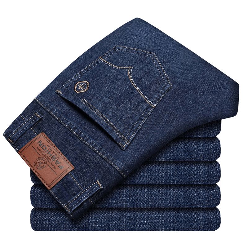 Stretch Jeans Med Fjäder