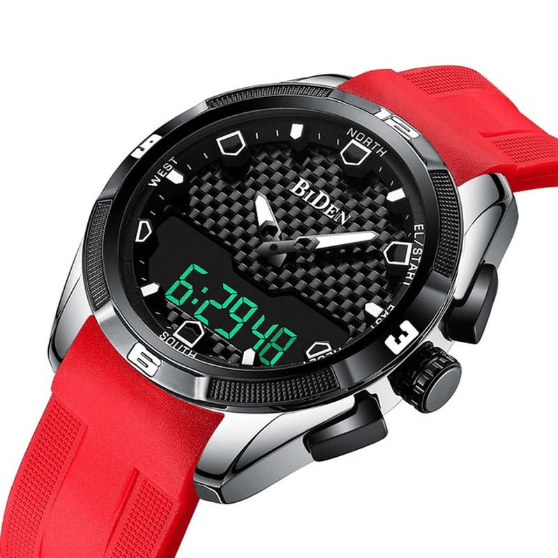 Biden 0139 Led Digital Watch Waterproof Sport Style Silikon Watch Band Herrarmbandsur