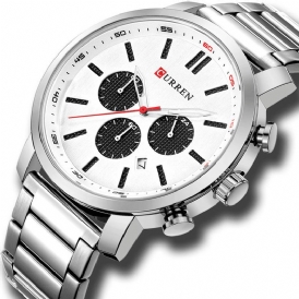 Curren 8315 Chronograph Waterproof Kvartsur Business Style Herrarmbandsur