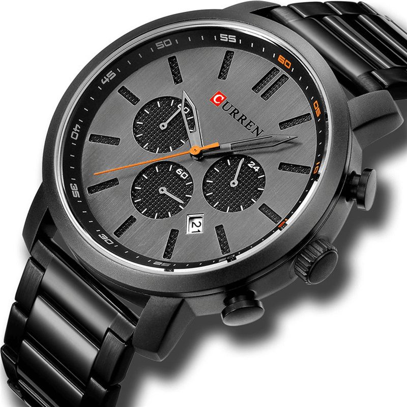 Curren 8315 Chronograph Waterproof Kvartsur Business Style Herrarmbandsur